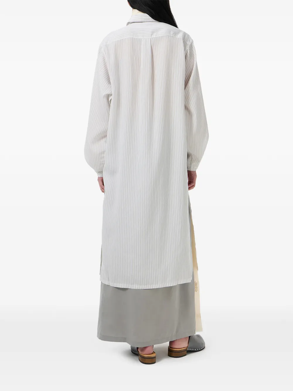 OUR LEGACY Sasso gestreept blouse met zak Wit