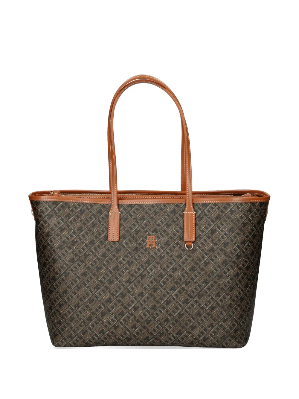 Tommy Hilfiger monogram shoulder bag - Marrone