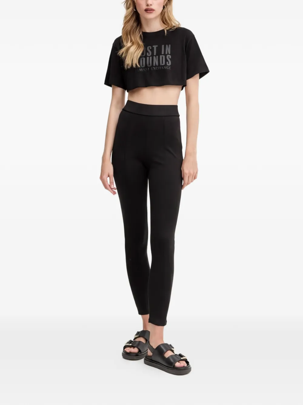 Armani Exchange T-shirt crop - Nero