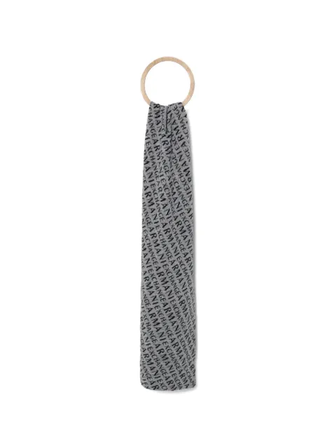 Armani Exchange logo-pattern scarf