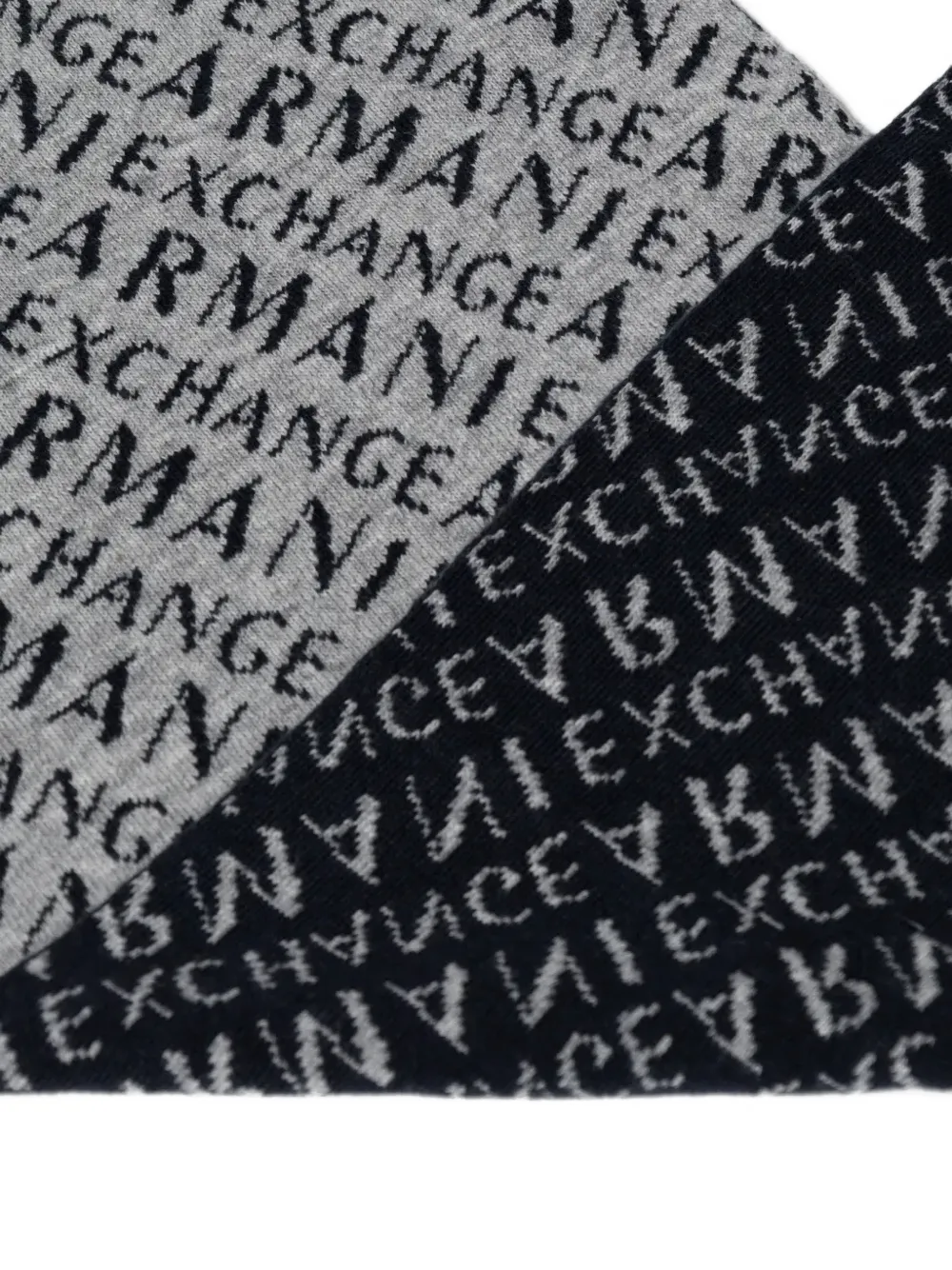  Armani Exchange Logo-pattern Scarf - Gris 