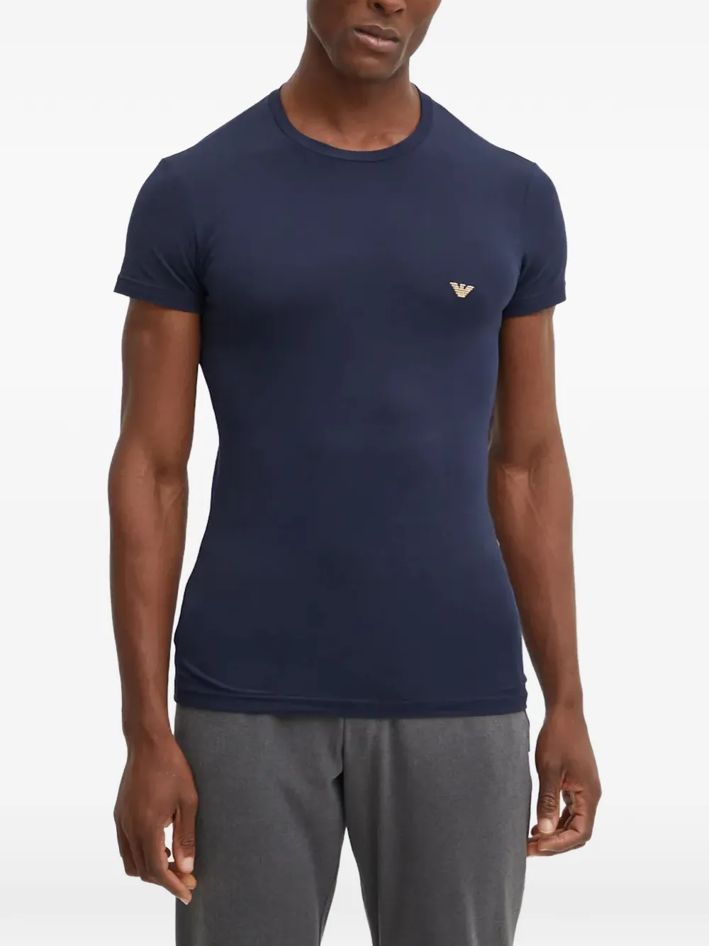Emporio Armani logo-print T-shirt - Blu