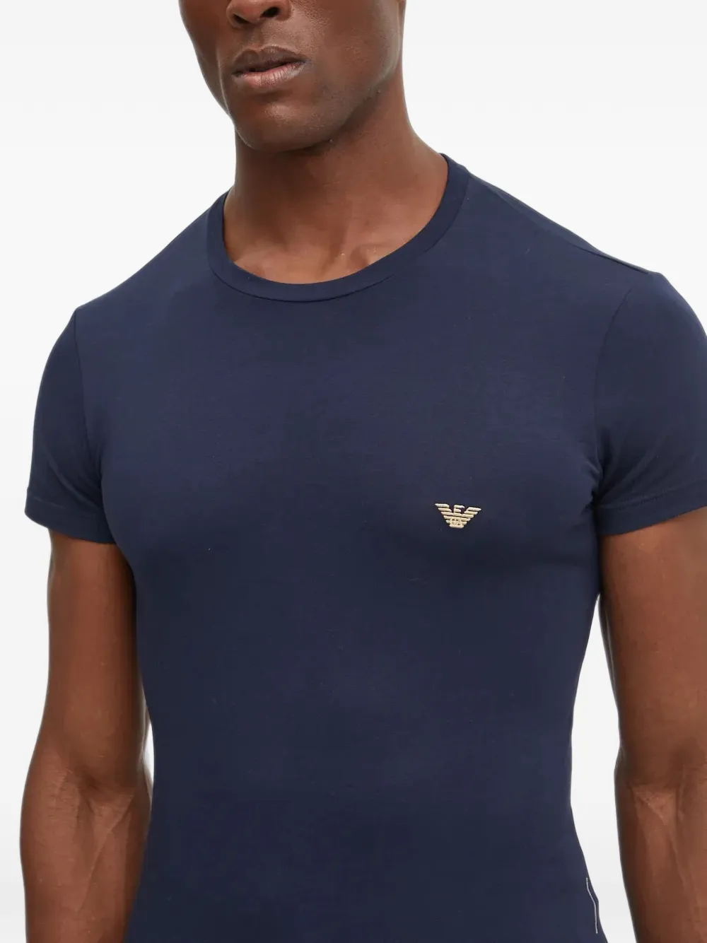 Emporio Armani logo-print T-shirt Blauw