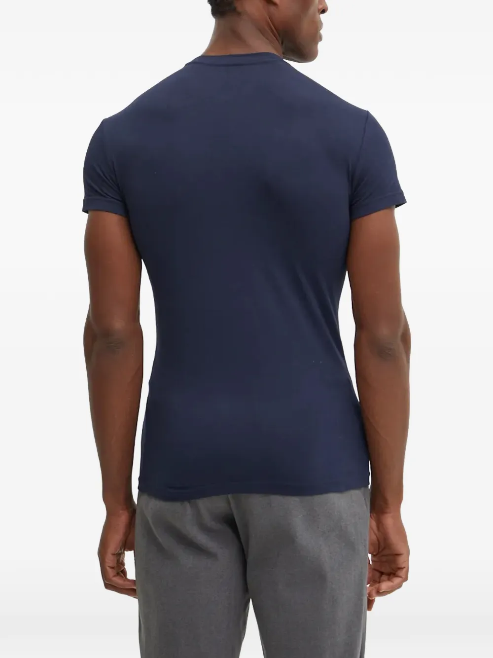Emporio Armani logo-print T-shirt Blauw