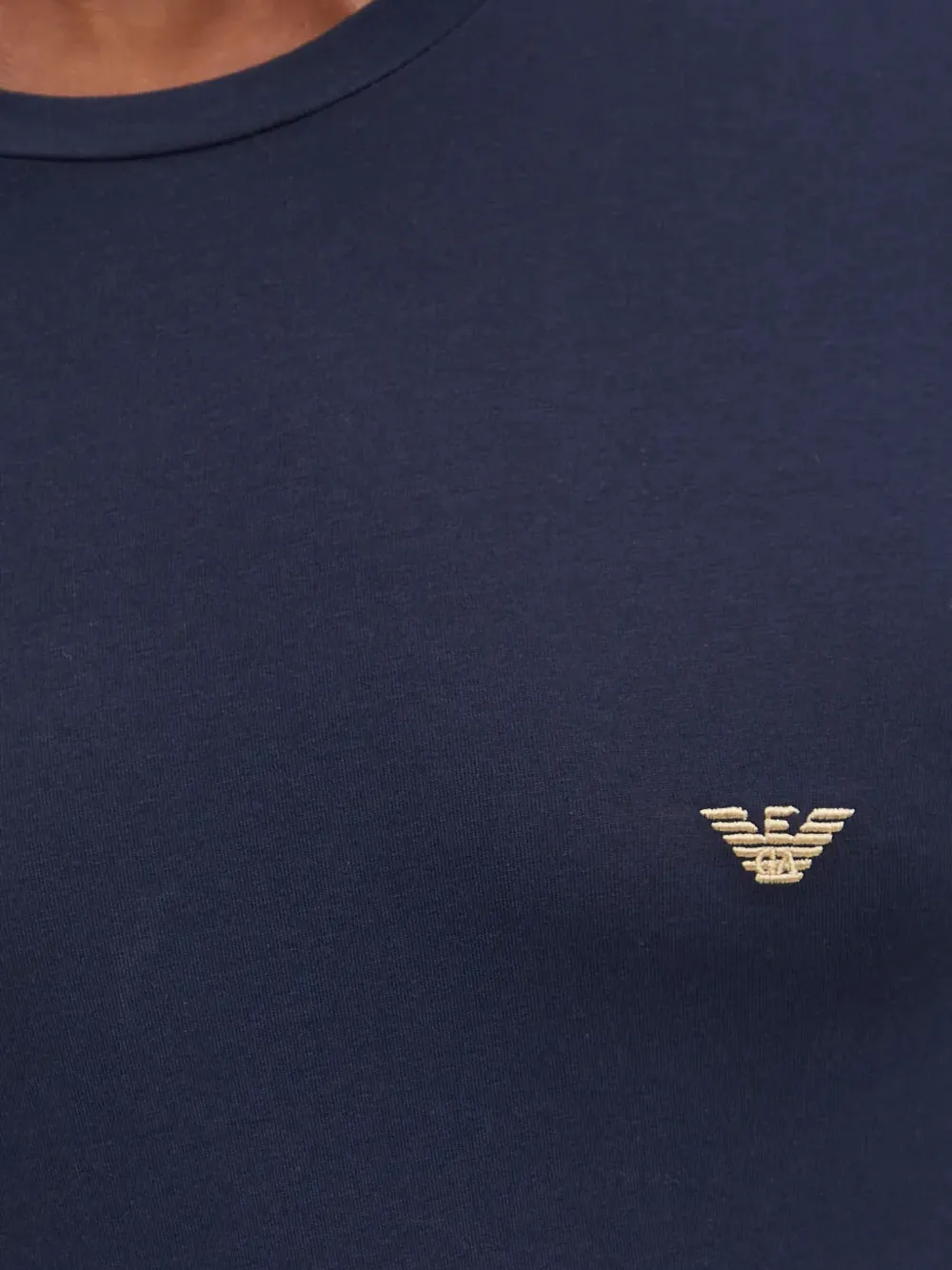 Emporio Armani logo-print T-shirt Blauw