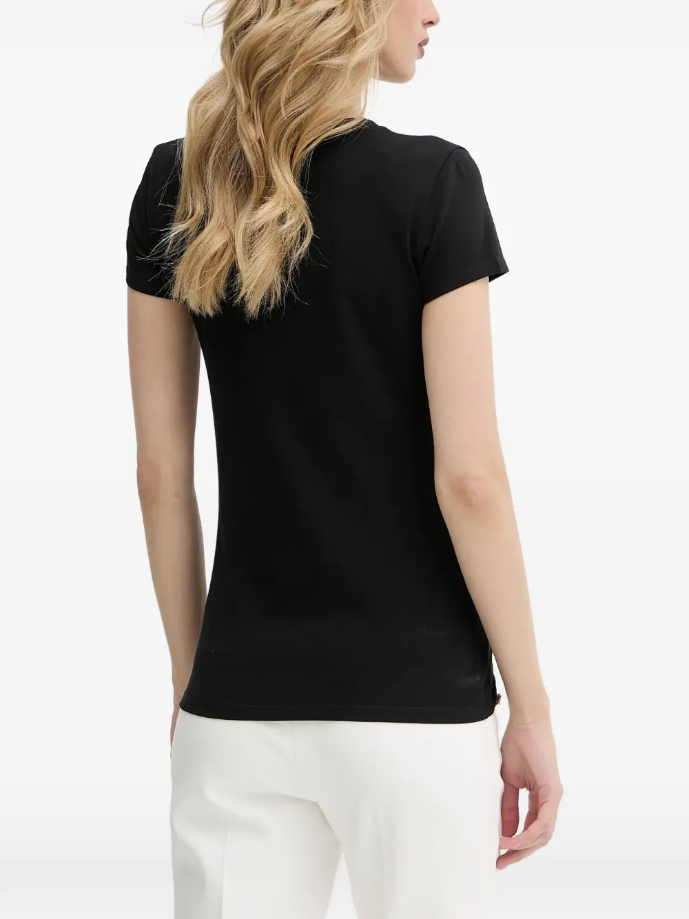 Armani Exchange logo-detail T-shirt Zwart