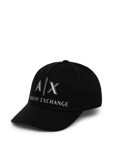 Armani Exchange gorra con letras del logo