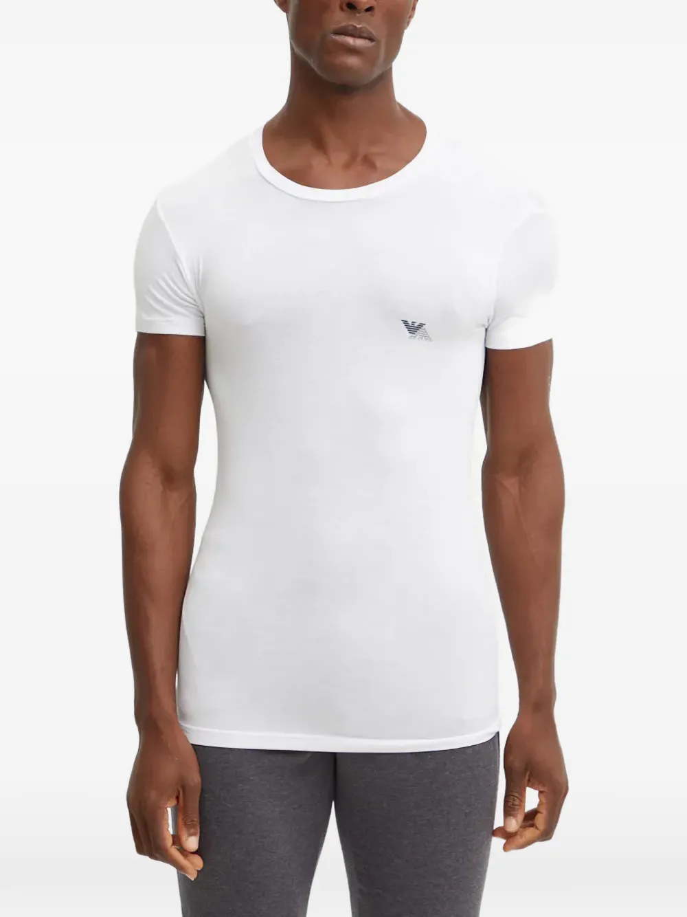 Emporio Armani Twee T-shirts met logoprint Blauw