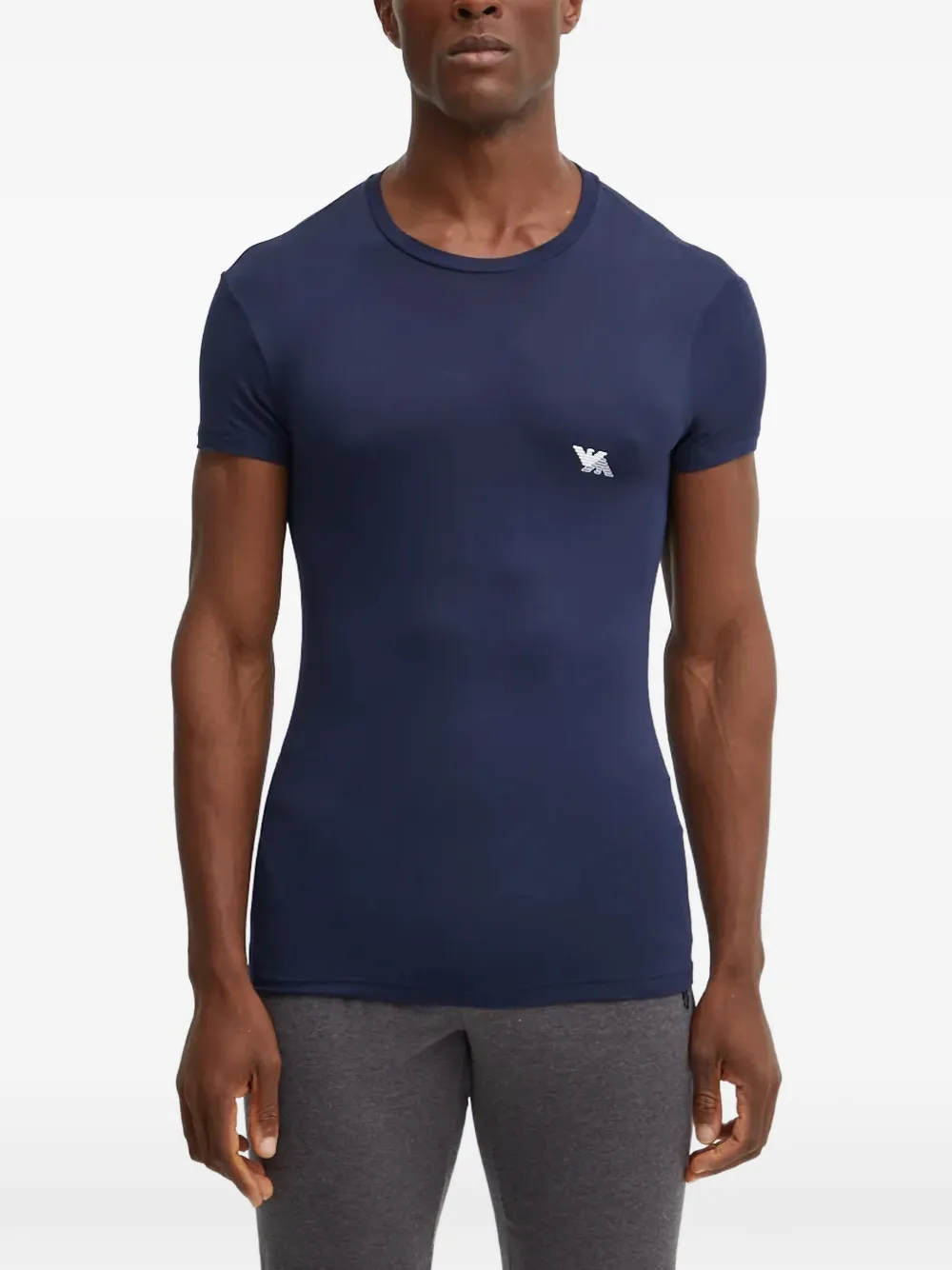 Emporio Armani Set 2 T-shirt con stampa - Blu