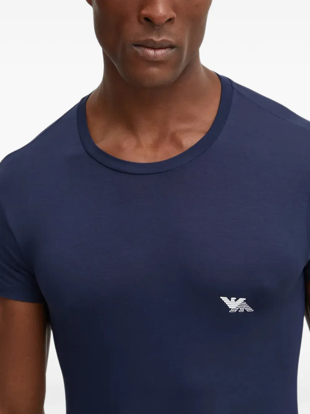 Emporio Armani Twee T-shirts met logoprint Blauw