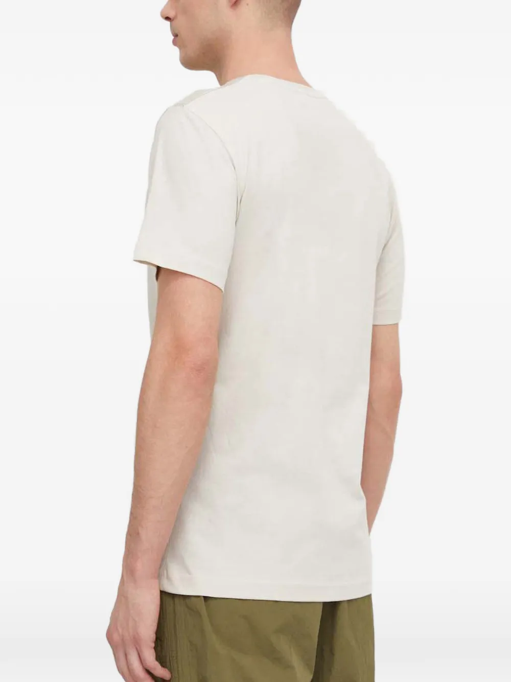 Ea7 Emporio Armani T-shirt met logo-reliëf Beige