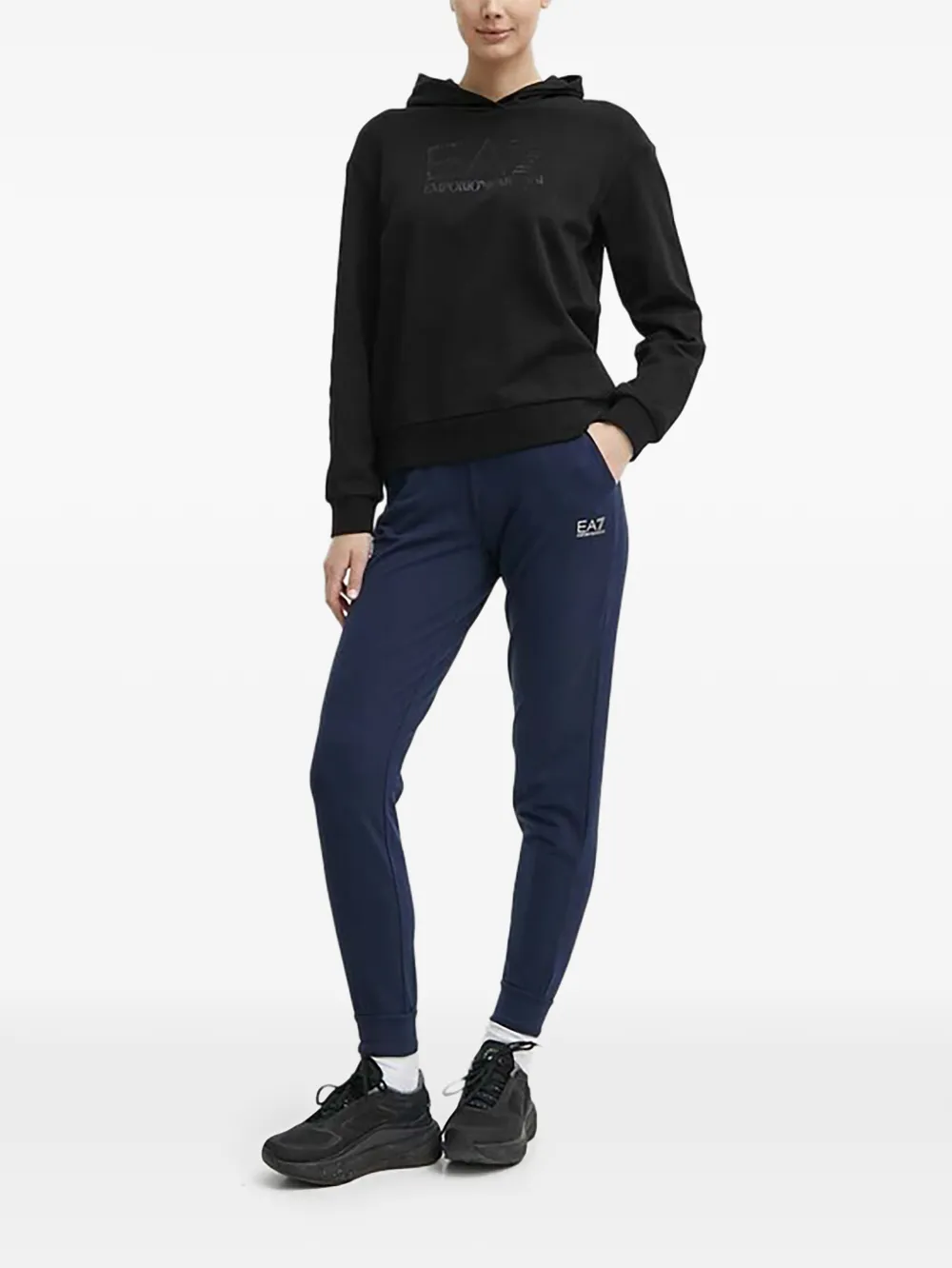Ea7 Emporio Armani Trainingsbroek met logo Blauw