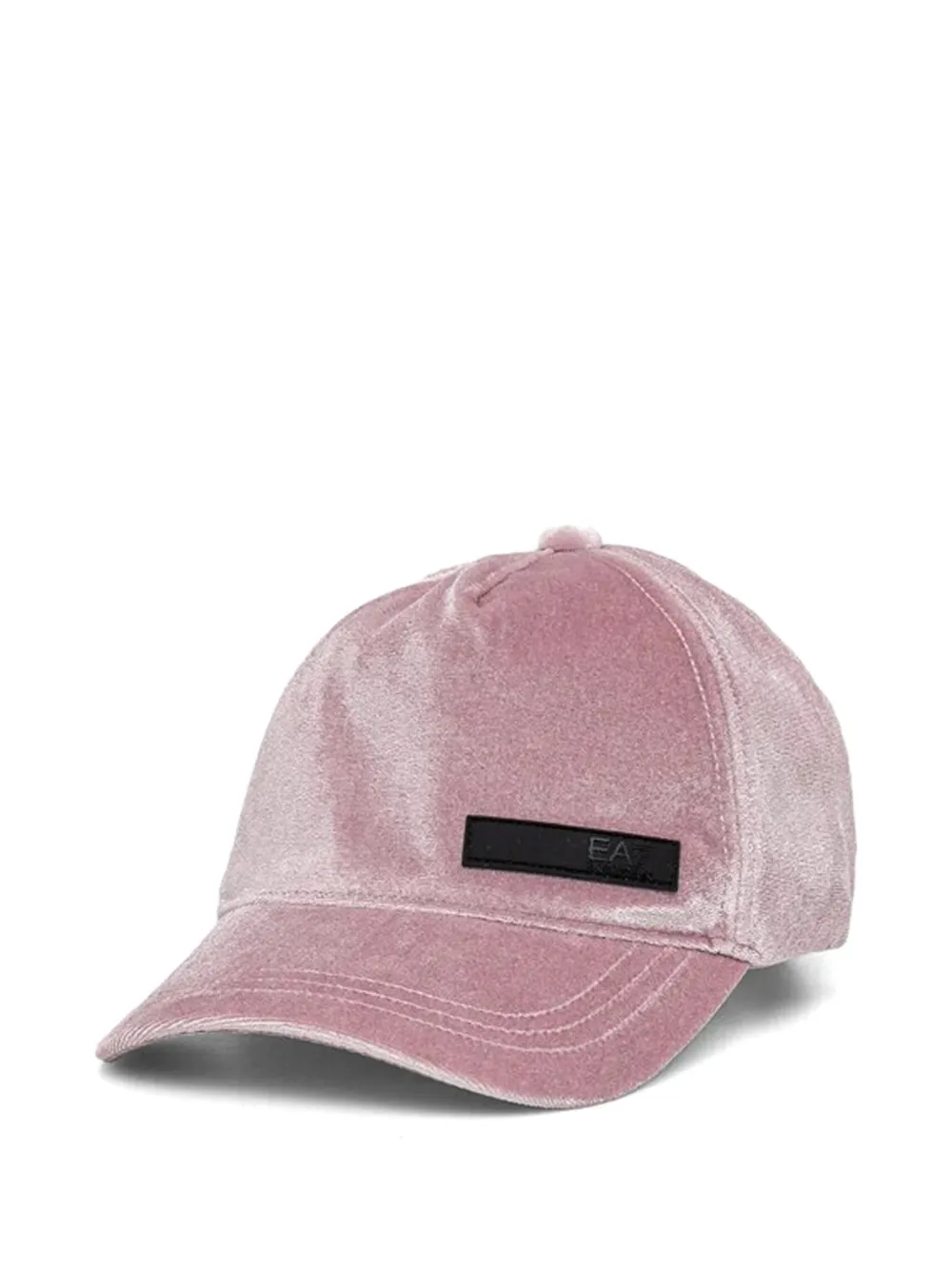 Ea7 Emporio Armani logo-patch velvet cap - Rosa