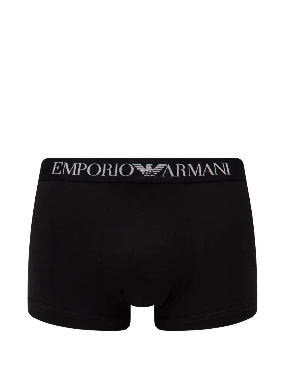 Emporio Armani Twee boxershorts met logoband Zwart