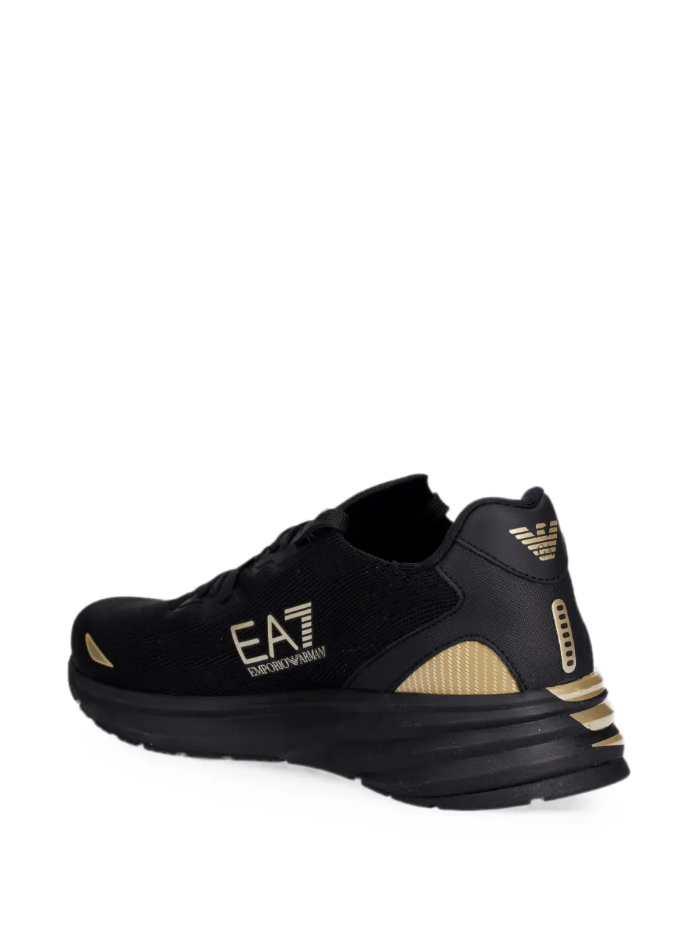 Ea7 Emporio Armani logo-print lace-up sneakers Zwart