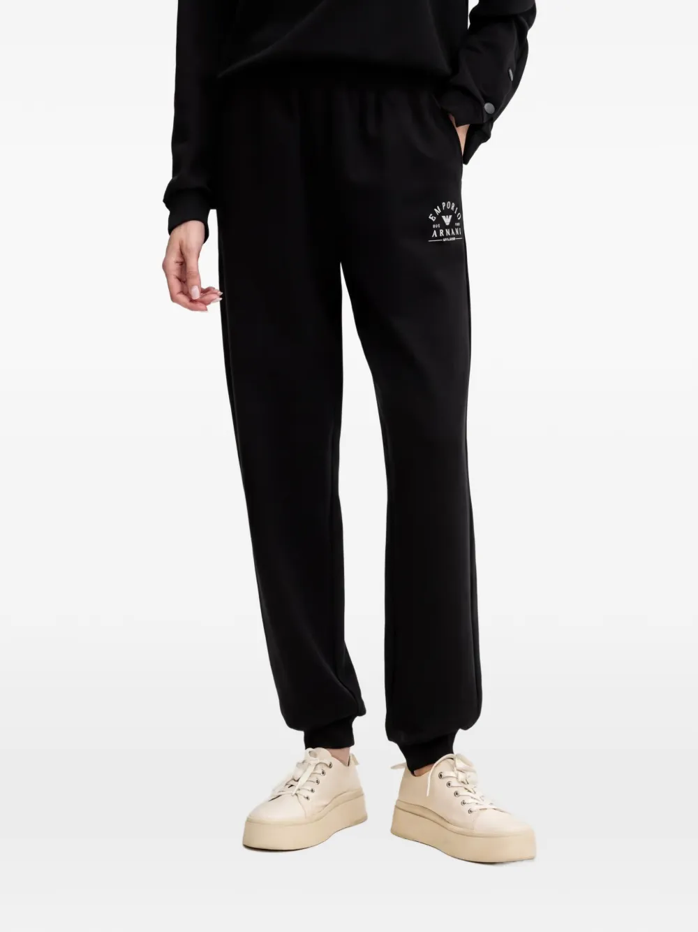 Emporio Armani Tuta sportiva con decorazione - Nero