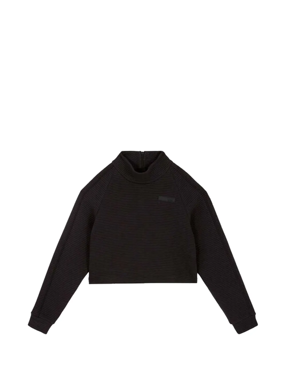 Ea7 Emporio Armani ribbed cropped sweater - Nero