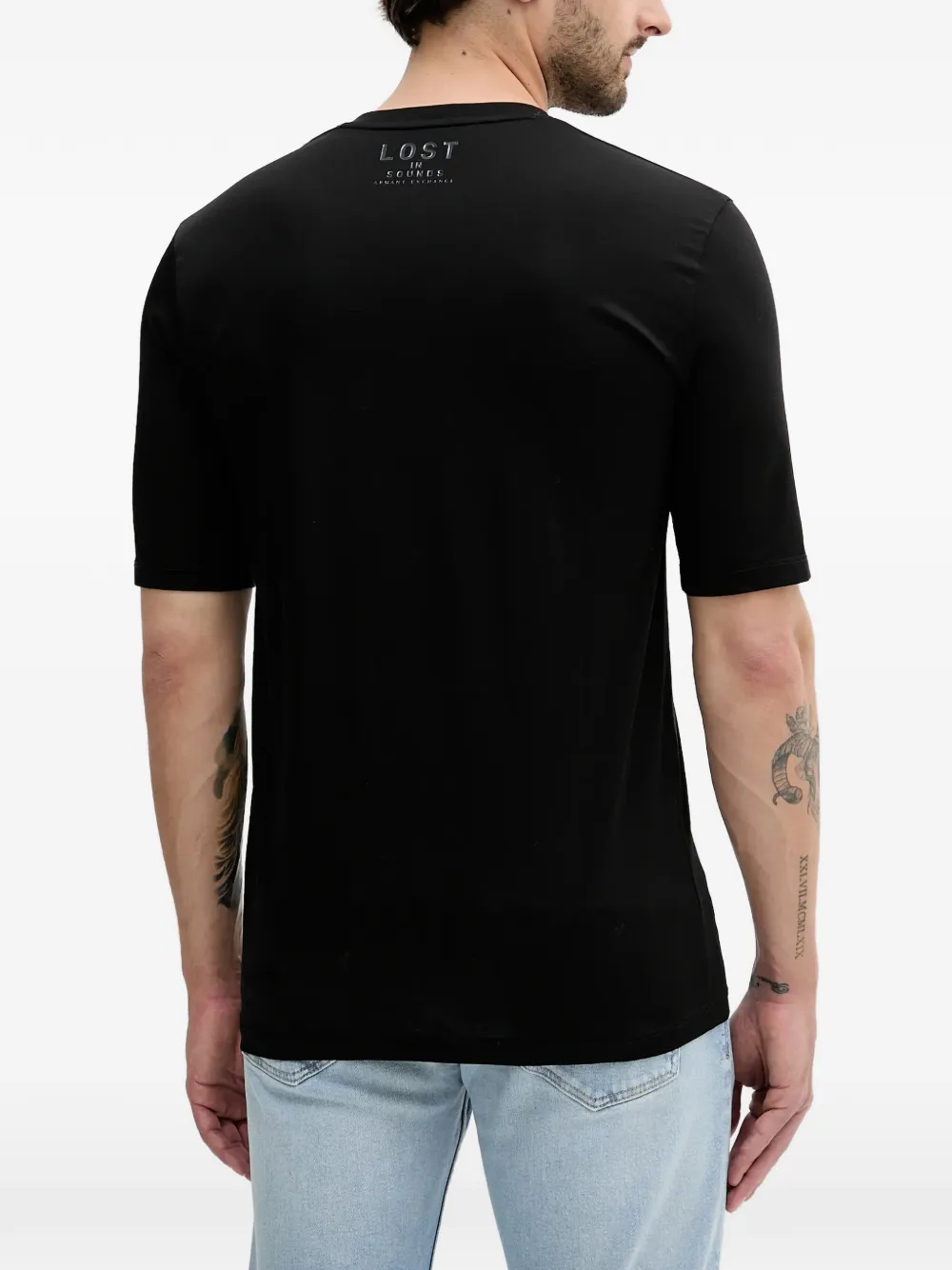 Armani Exchange T-shirt met logoprint Zwart