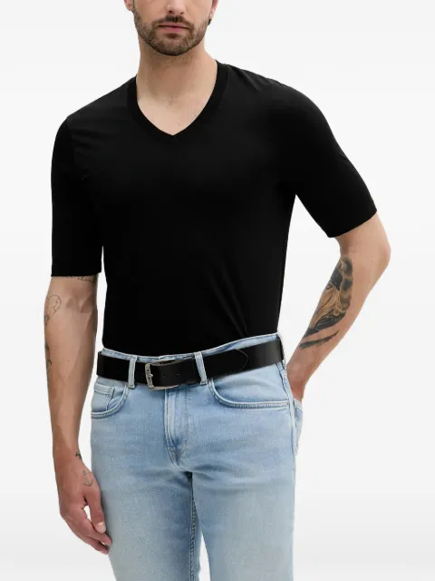 Armani Exchange logo-print V-neck T-shirt