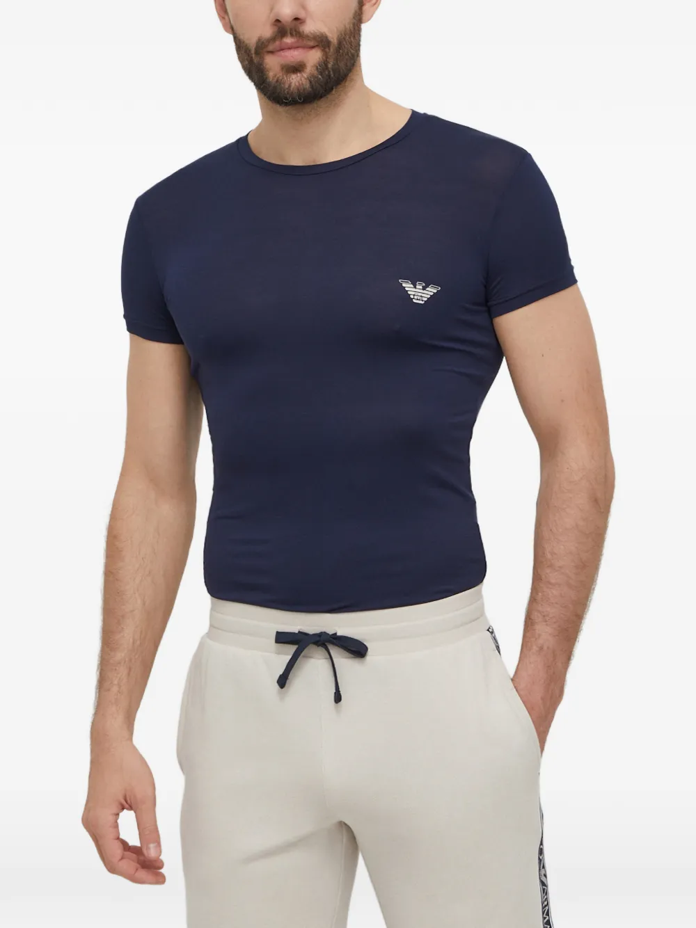 Emporio Armani T-shirt con logo (2 pezzi) - Toni neutri