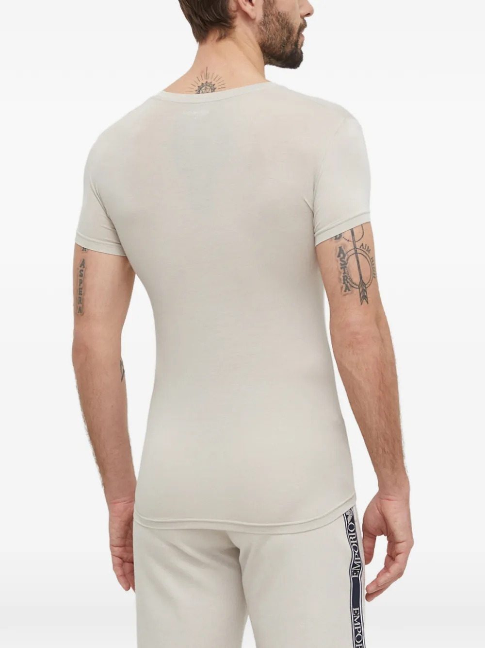 Emporio Armani Twee T-shirts met logo Beige