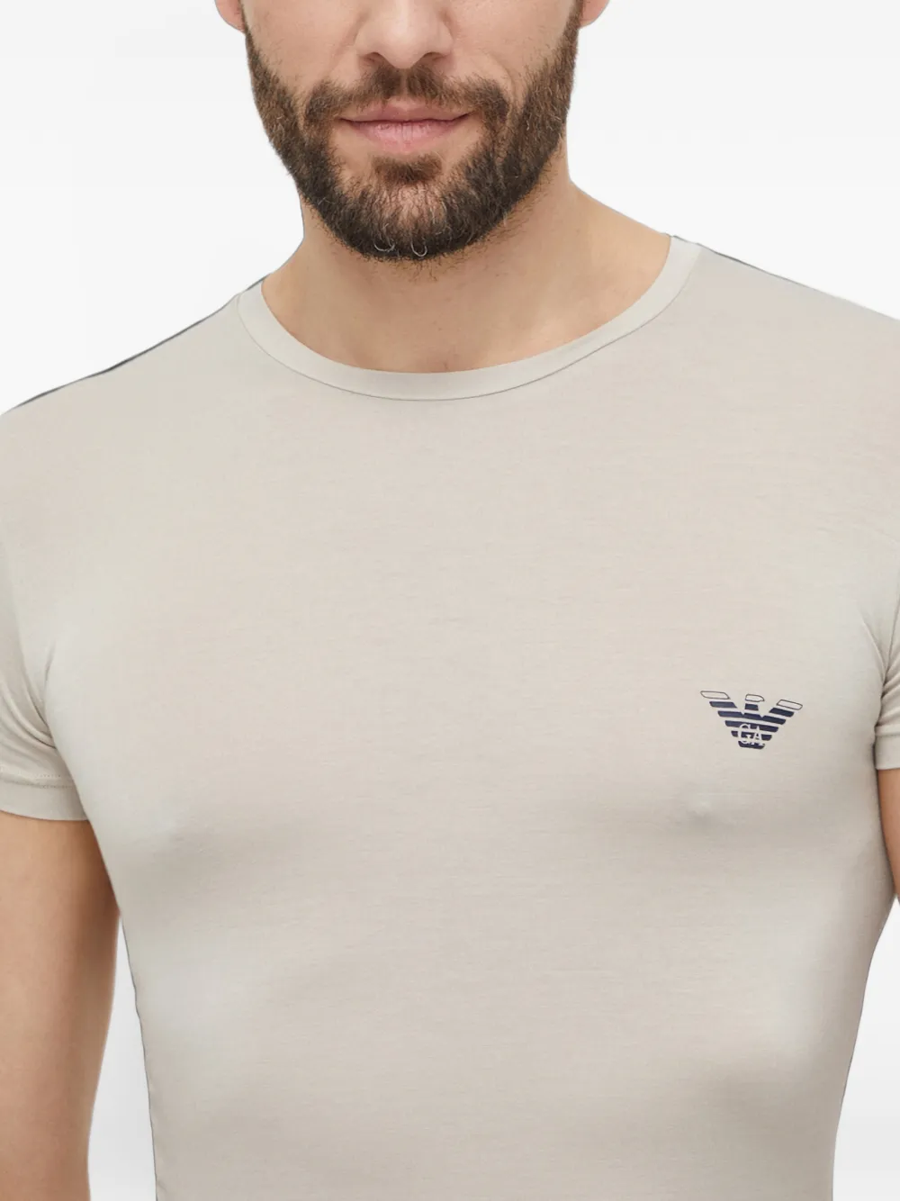 Emporio Armani Twee T-shirts met logo Beige