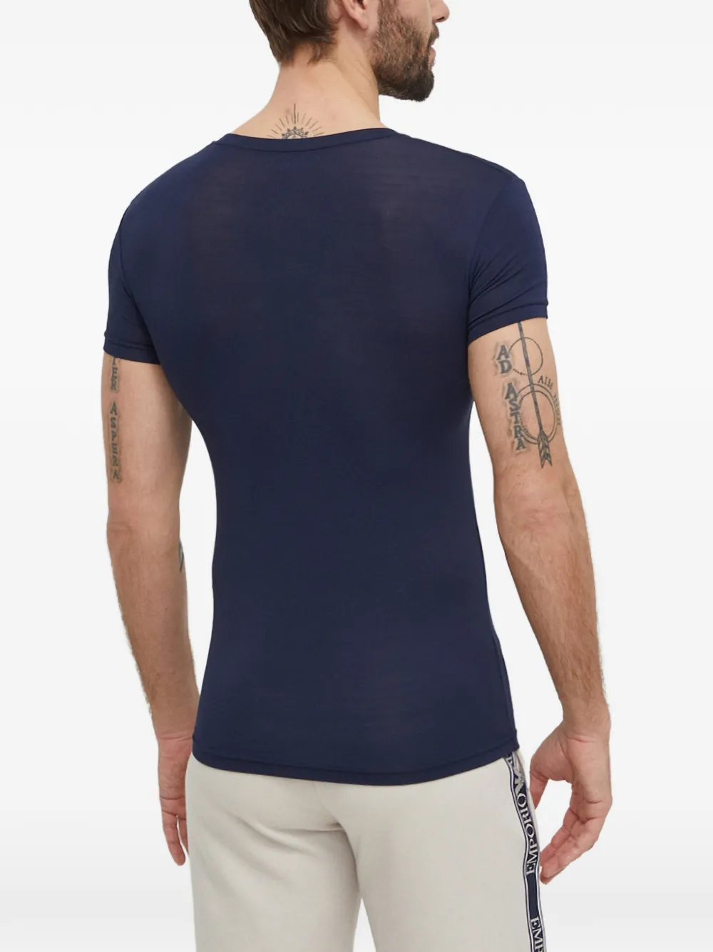 Emporio Armani Twee T-shirts met logo Beige