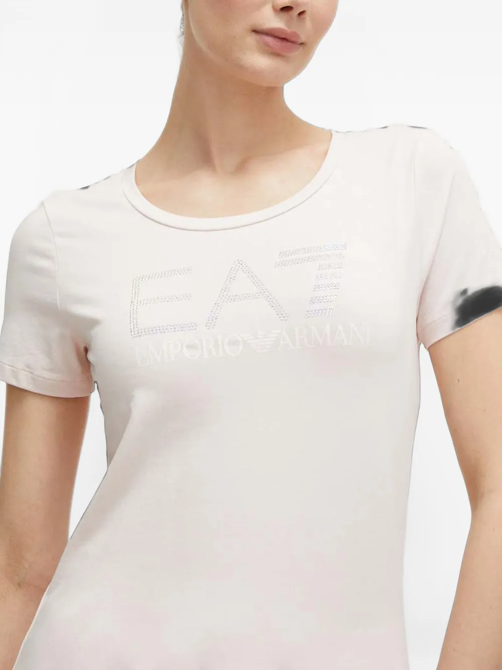 Ea7 Emporio Armani T-shirt met logoprint Beige