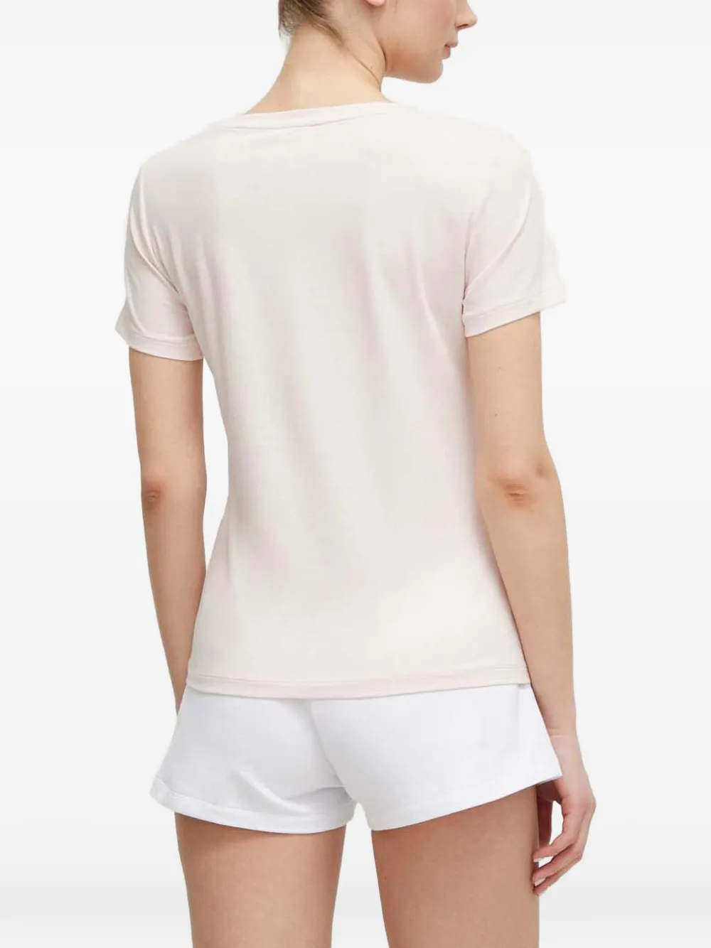 Ea7 Emporio Armani T-shirt met logoprint Beige