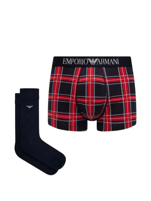 Emporio Armani logo-waistband socks and boxers set