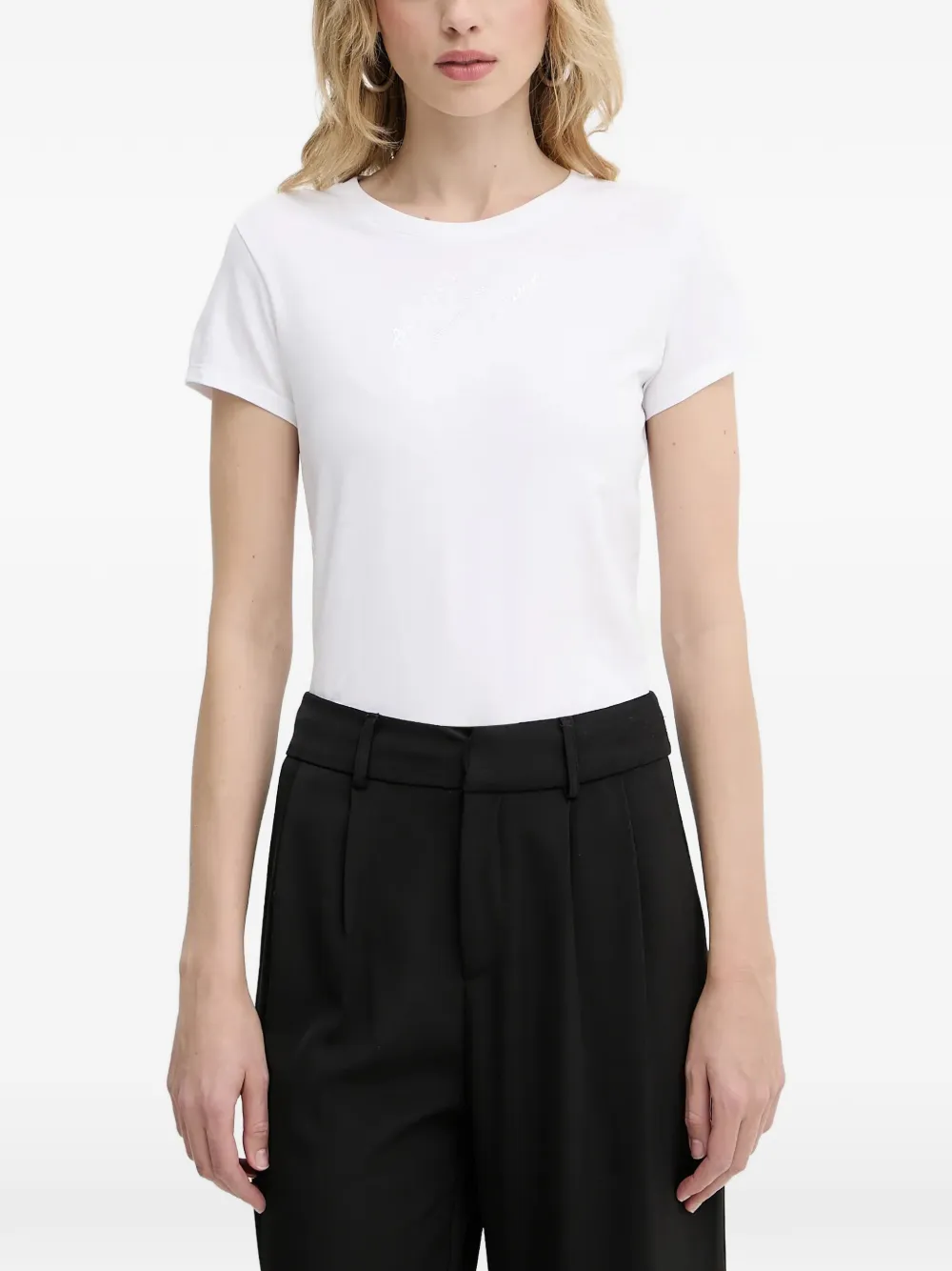 Armani Exchange T-shirt a maniche corte con logo - Bianco