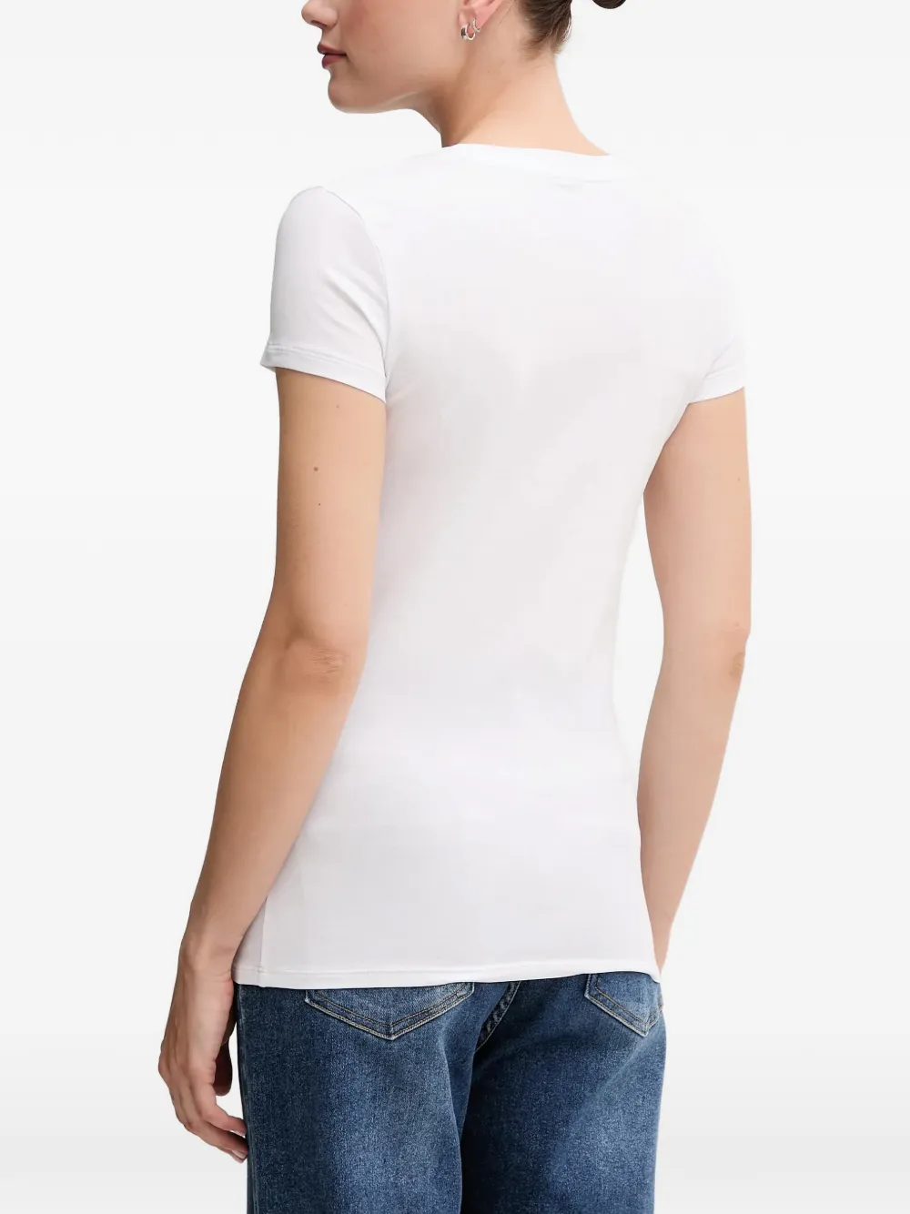 Armani Exchange logo-print T-shirt Wit