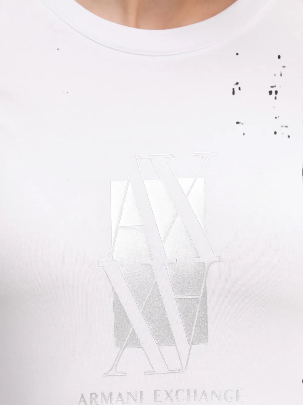 Armani Exchange logo-print T-shirt Wit