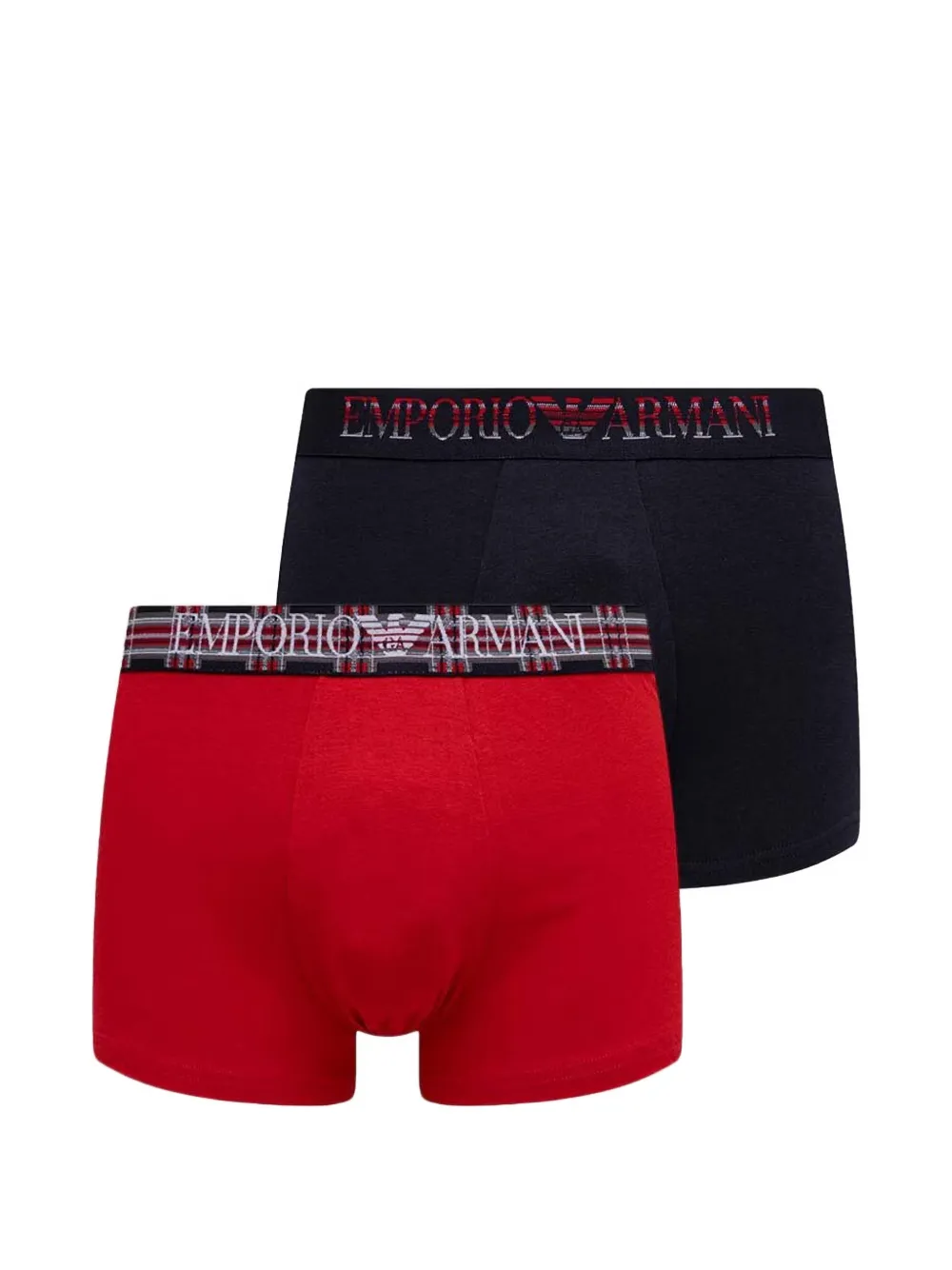 Emporio Armani boxers à taille logo (lot de deux) - Rouge