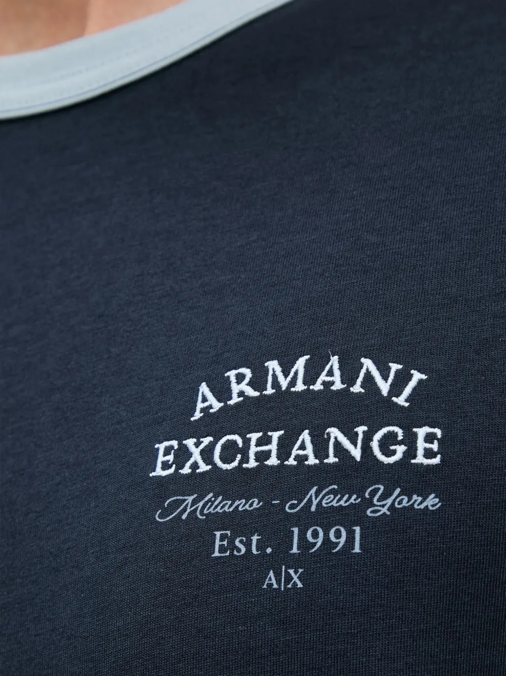 Armani Exchange Katoenen T-shirt Blauw