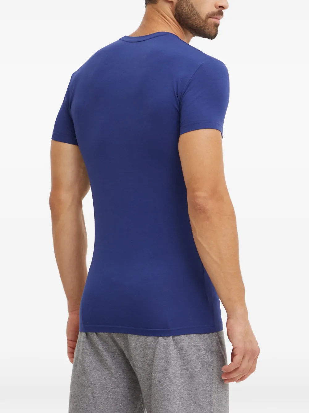 Emporio Armani T-shirt met logoprint Blauw