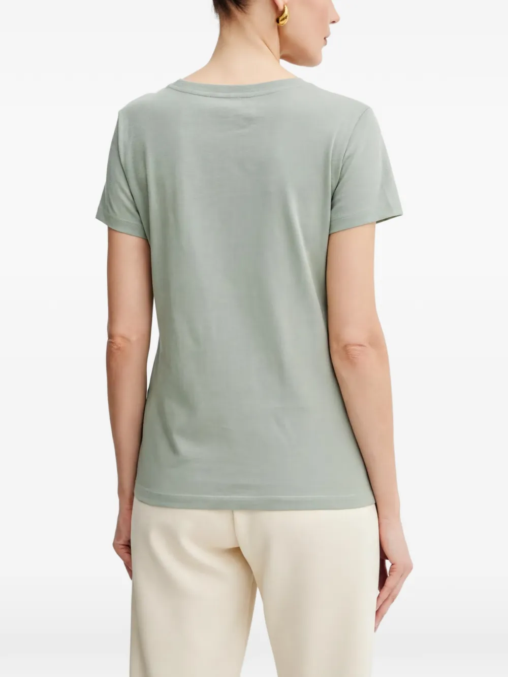 Armani Exchange T-shirt verfraaid met stras Groen