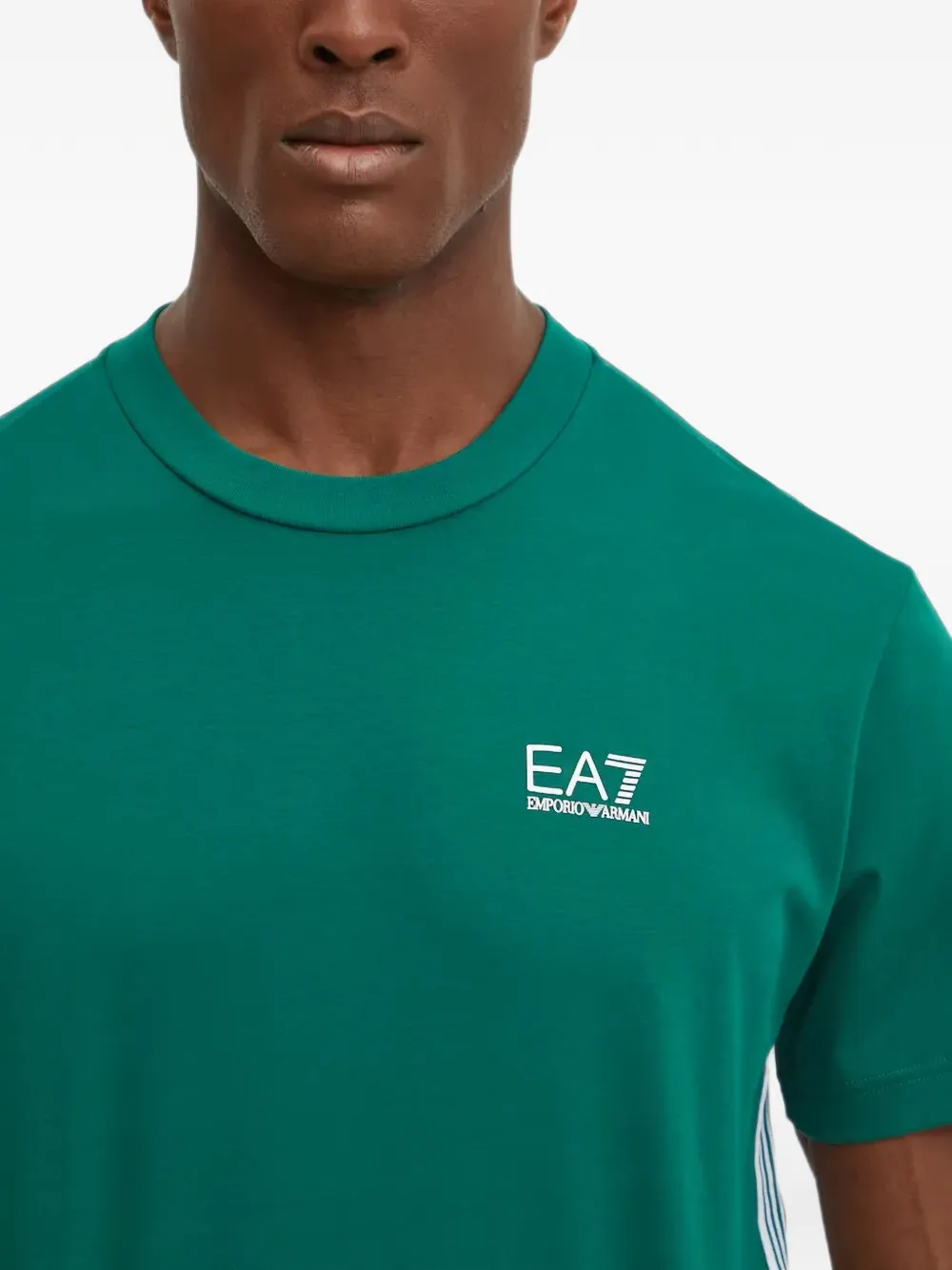 Ea7 Emporio Armani logo-print T-shirt Groen