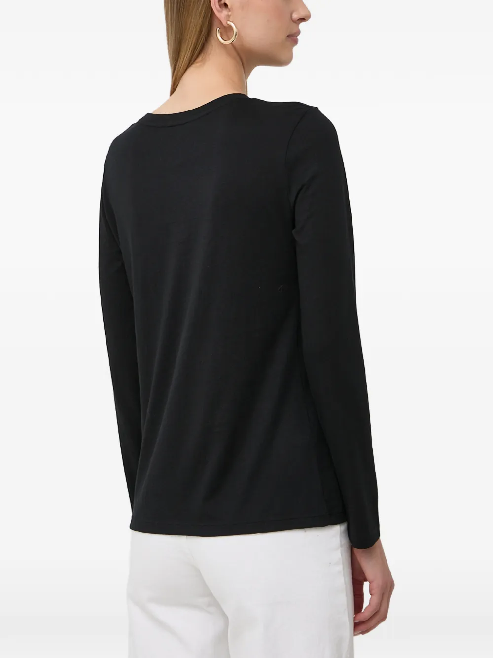Armani Exchange T-shirt met ronde hals Zwart