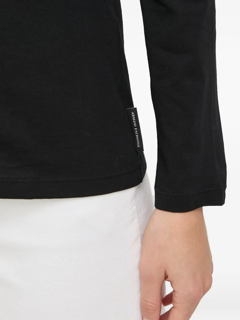 Armani Exchange T-shirt met ronde hals Zwart