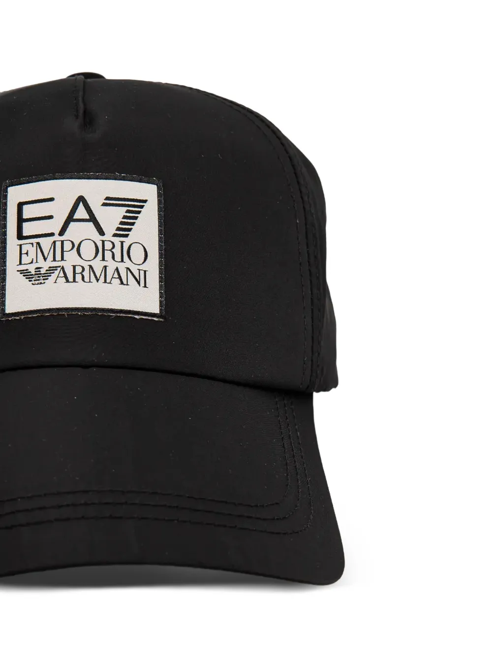 Ea7 Emporio Armani logo-patch baseball cap Zwart