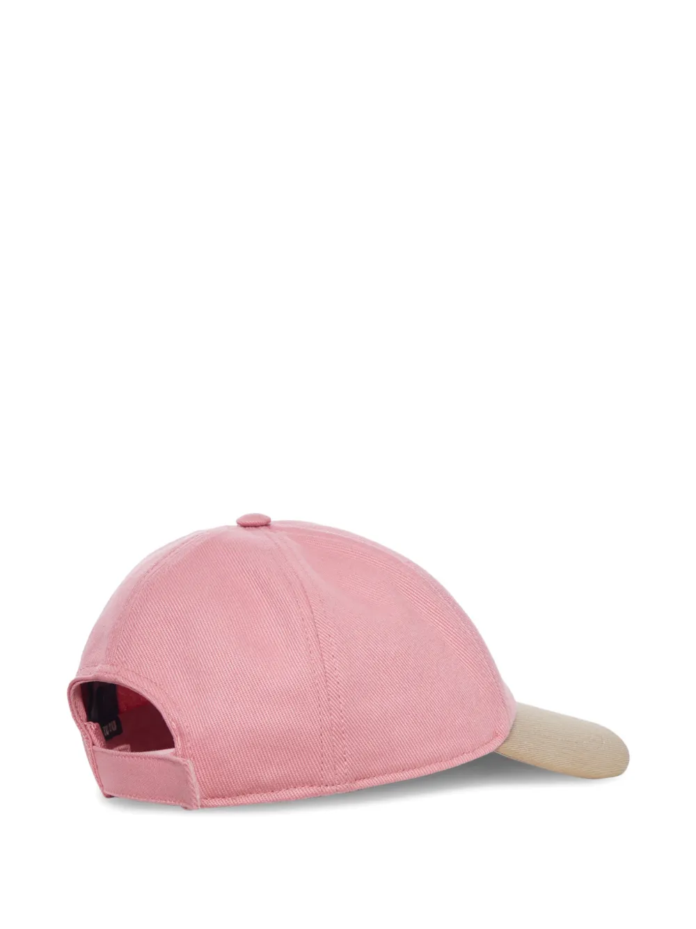  Miu Miu Drill Two-tone Logo Baseball Cap - Pink 
