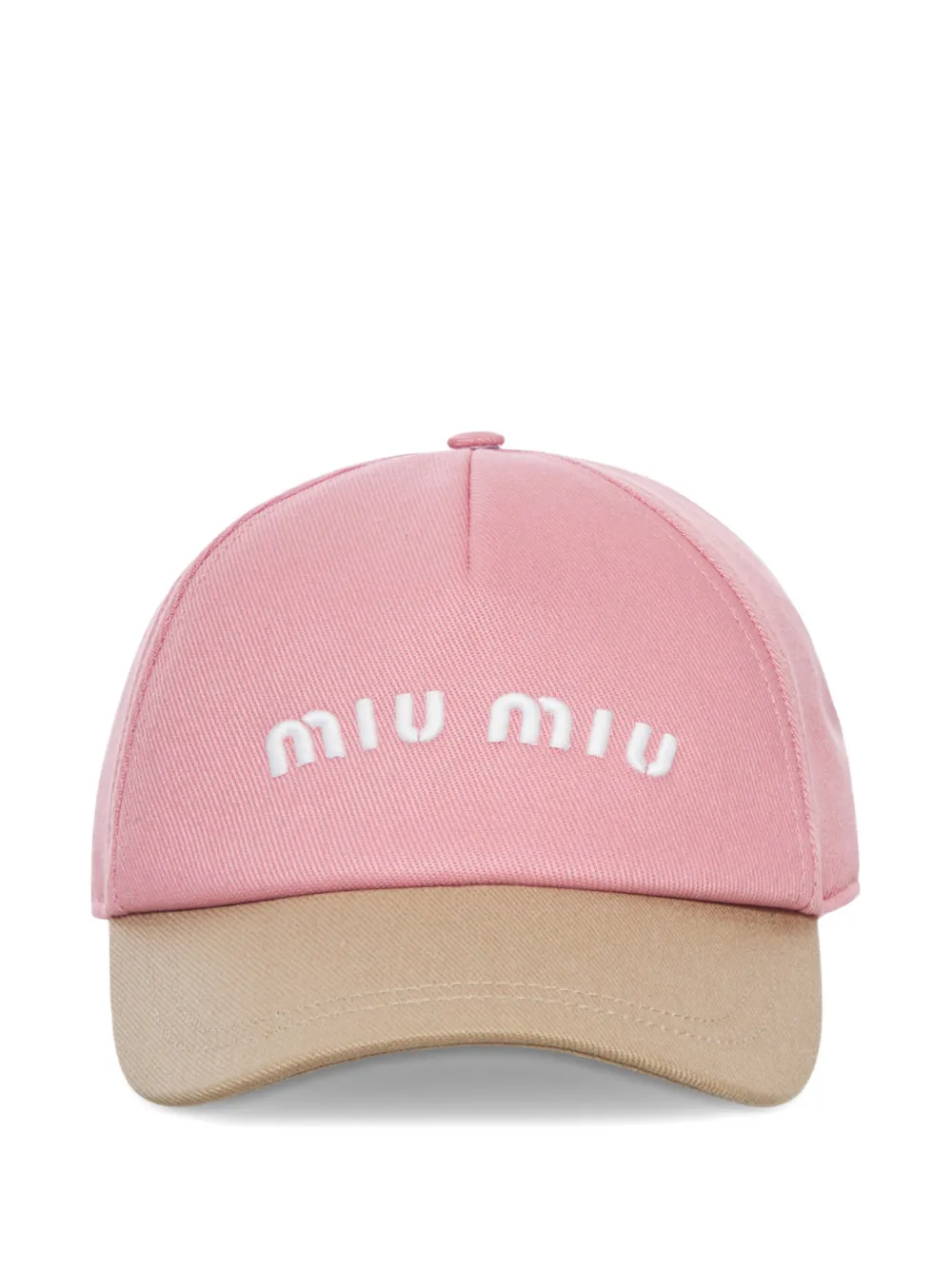 Miu Miu Drill two-tone logo baseball cap - Rosa