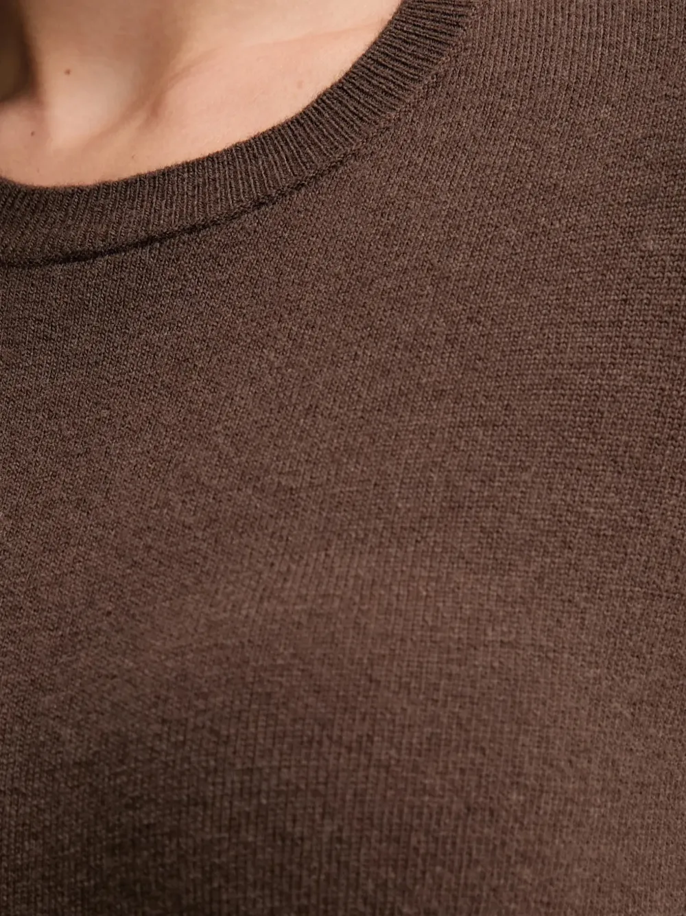 Benetton Sweater met ronde hals Bruin