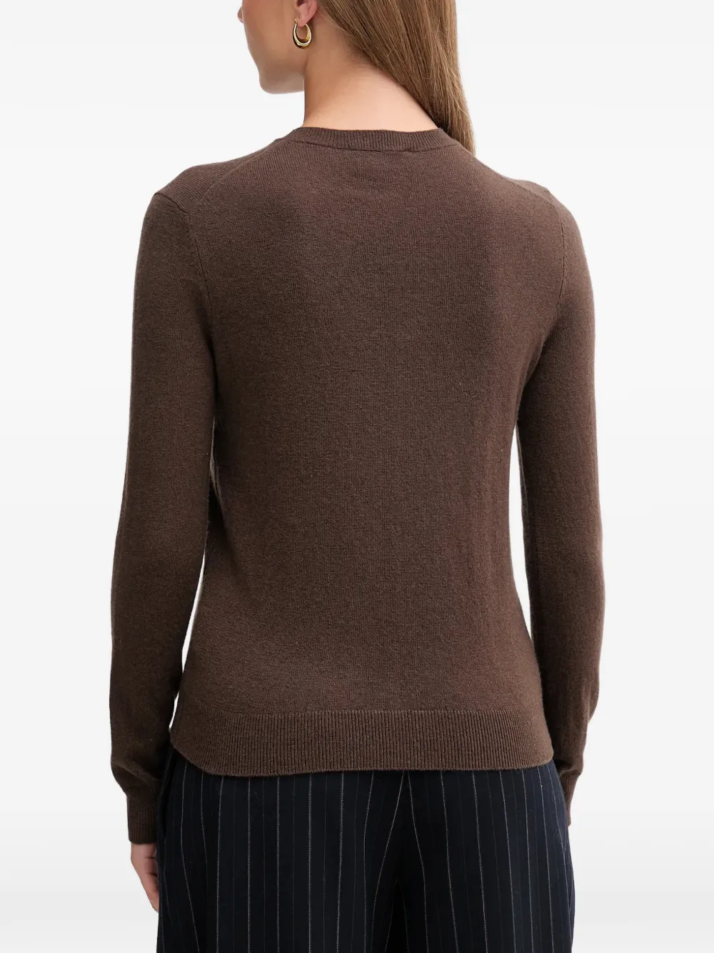 Benetton Sweater met ronde hals Bruin