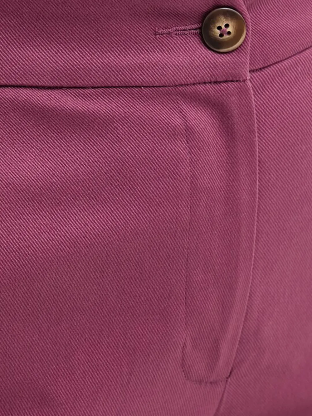 Benetton Cropped broek met knoopsluiting Paars