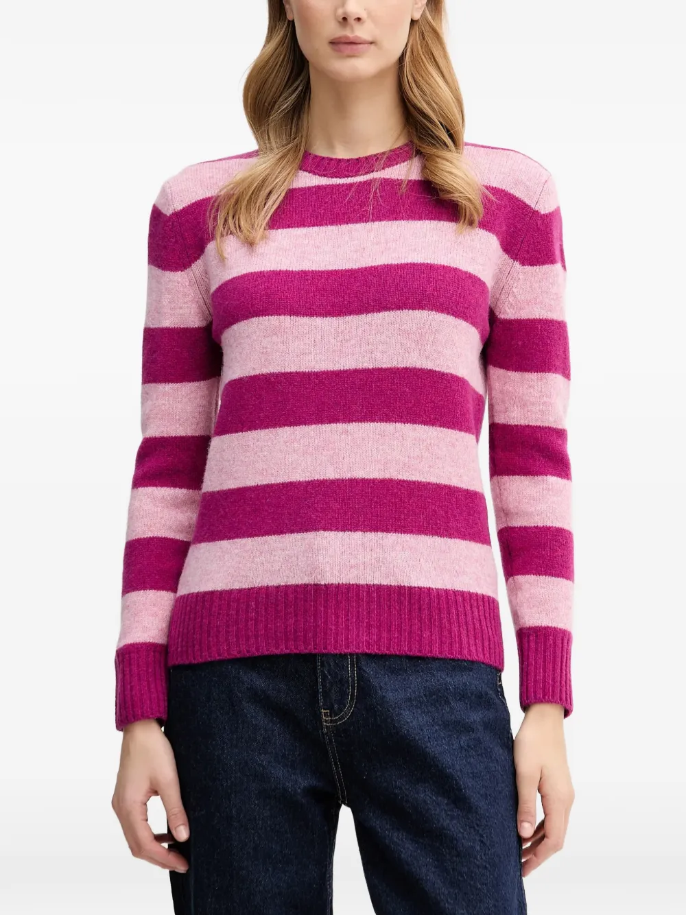 Benetton Maglione a righe - Rosa