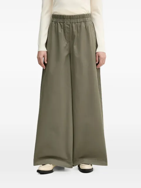 Benetton elasticated-waistband wide-leg trousers
