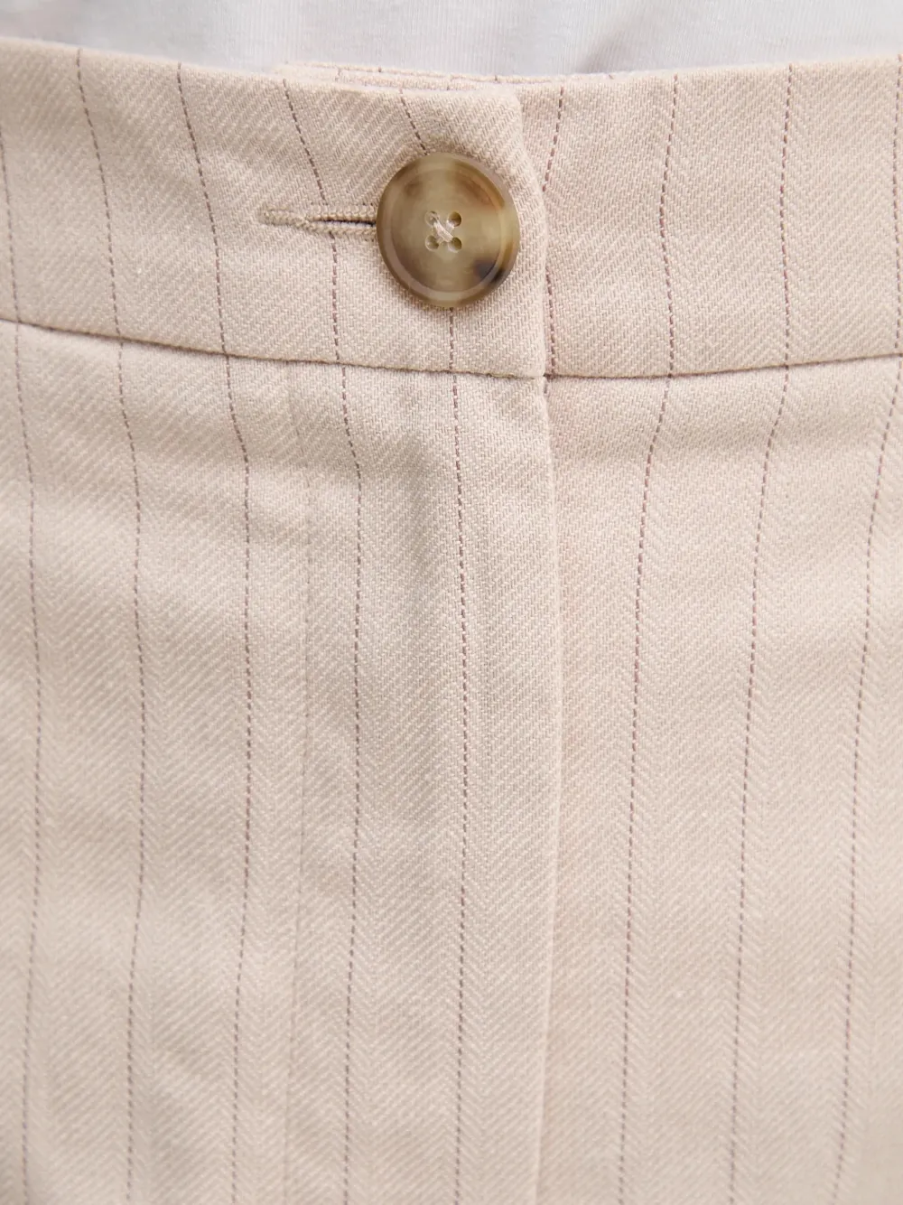 Benetton Shorts met krijtstreep Beige
