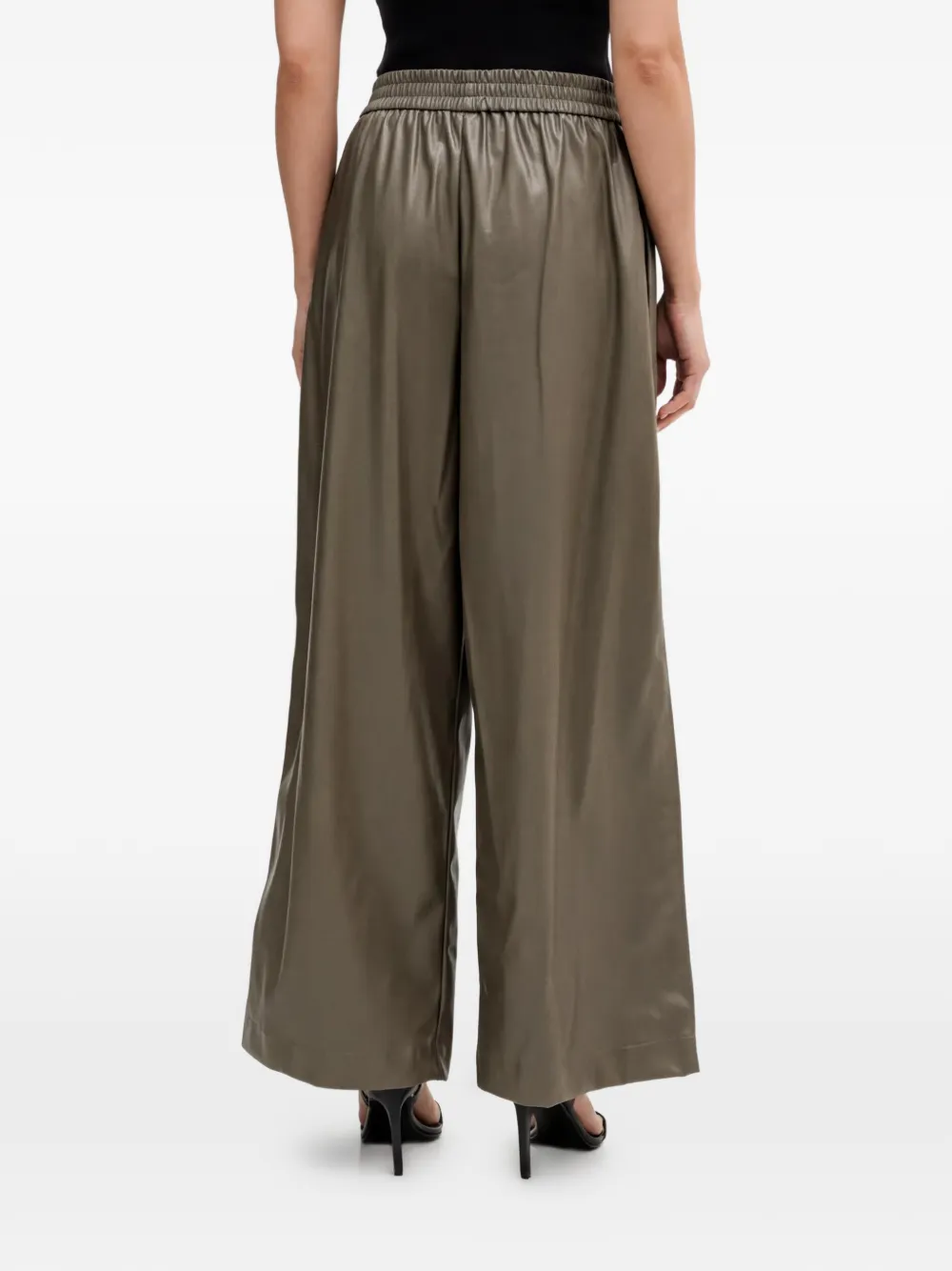 Benetton Broek met elastische taille Groen